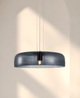 Pendant Light Black Dome Glass 42cm E27 40W Pendant Light Black Dome Glass 42cm E27 40W